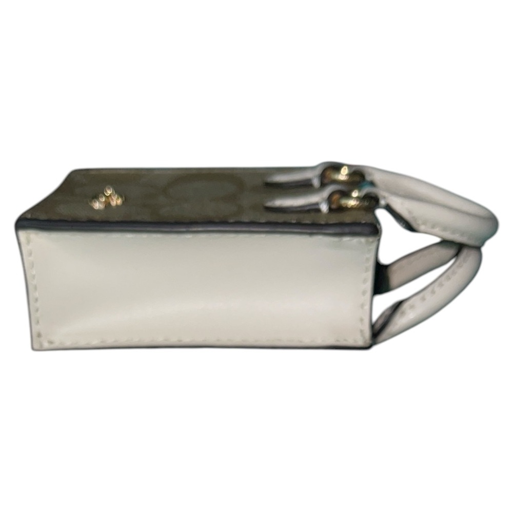 Coach Mini Tote Keychain in Tan and White NEW WITHOUT TAGS. - Picture 2 of 11